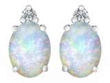 Original Star K™ 8x6mm Oval Created Opal Earring Studs