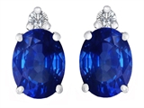 Original Star K™ 8x6mm Oval Created Sapphire Earring Studs