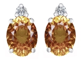 Original Star K™ 8x6mm Oval Genuine Citrine Earring Studs