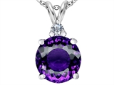 Original Star K™ Large 12mm Round Simulated Amethyst Pendant