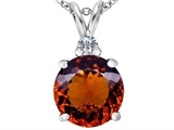Original Star K™ Large 12mm Round Simulated Garnet Pendant