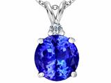Original Star K™ Large 12mm Round Simulated Tanzanite Pendant