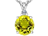 Original Star K™ Large 12mm Round Simulated Peridot Pendant