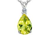 Original Star K™ Large 14x10mm Pear Shape Simulated Peridot Pendant