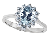 Original Star K™ 8x6mm Pear Shape Simulated Aquamarine Engagement Ring