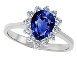 Original Star K™ 8x6mm Pear Shape Created Sapphire Engagement Ring