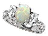 Original Star K™ 9x7mm Oval Created Opal Engagement Ring