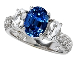 Original Star K™ 9x7mm Oval Created Sapphire Engagement Ring