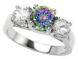 Original Star K™ 7mm Round Rainbow Mystic Topaz Engagement Ring