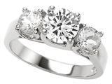 Original Star K™ 7mm Round Genuine White Topaz Engagement Ring