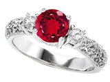 Original Star K™ 7mm Round Created Ruby Engagement Ring