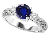 Original Star K™ 7mm Round Created Sapphire Engagement Ring