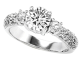 Original Star K™  7mm Round Genuine White Topz  Engagement Ring
