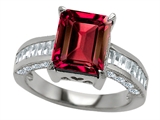 Original Star K™ 10x8mm Emerald Cut Created Ruby Engagement Ring