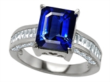 Original Star K™ 10x8mm Emerald Cut Created Sapphire Engagement Ring