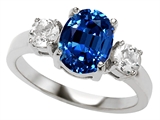 Original Star K™ 9x7mm Oval Created Sapphire Engagement Ring