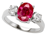 Original Star K™ 9x7mm Oval Created Ruby Engagement Ring