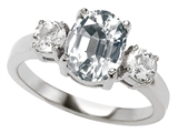 Original Star K™ 9x7mm Oval Genuine White Topaz Engagement Ring