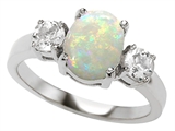 Original Star K™ 9x7mm Oval Created Opal Engagement Ring