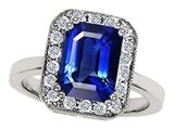 Original Star K™ 10x8mm Emerald Cut Created Sapphire Engagement Ring