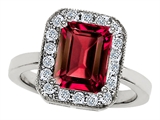 Original Star K™ 10x8mm Emerald Cut Created Ruby Engagement Ring