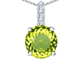 Original Star K™ Large 12mm Round Simulated Peridot Pendant