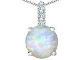 Original Star K™ Large 12mm Round Created Opal Pendant