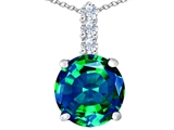 Original Star K™ Large 12mm Round Simulated Emerald Pendant