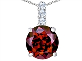 Original Star K™ Large 12mm Round Simulated Garnet Pendant