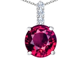 Original Star K™ Large 12mm Round Created Ruby Pendant