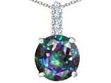 Original Star K™ Large 12mm Round Rainbow Mystic Topaz Pendant