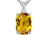 Original Star K™ Large 14x10mm Cushion Cut Simulated Citrine Pendant