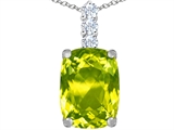 Original Star K™ Large 14x10mm Cushion Cut Simulated Peridot Pendant