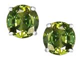 Original Star K™ Round 7mm Simulated Green Tourmaline Earring Studs