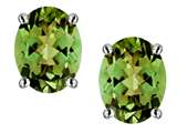 Original Star K™ Oval 8x6mm Simulated Green Tourmaline Earring Studs