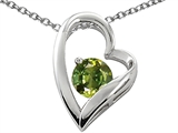 Original Star K™ 7mm Round Simulated Green Tourmaline Heart Pendant