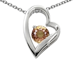Original Star K™ 7mm Round Simulated Imperial Yellow Topaz Heart Pendant