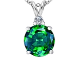 Original Star K™ Large 12mm Round Simulated Emerald Pendant