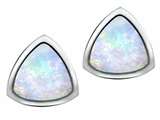 Original Star K™ 7mm Trillion Cut Created Opal Earring Studs