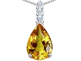 Original Star K™ Large 14x10mm Pear Shape Simulated Citrine Pendant