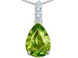 Original Star K™ Large 14x10mm Pear Shape Simulated Peridot Pendant