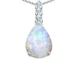Original Star K™ Large 14x10mm Pear Shape Created Opal Pendant