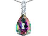 Original Star K™ Large 14x10mm Pear Shape Rainbow Mystic Topaz Pendant