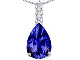 Original Star K™ Large 14x10mm Pear Shape Simulated Tanzanite Pendant
