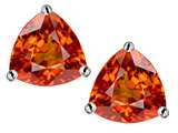 Original Star K™ Trillion 7mm Simulated Orange Mexican Fire Opal Earring Studs
