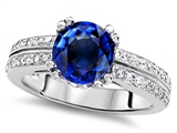 Original Star K™ Round 7mm Created Sapphire Engagement Wedding Ring