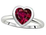 Tommaso Design™ 7mm Heart Shape Created Ruby Engagement Solitaire Ring