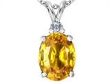 Original Star K™ Large 14x10mm Oval Simulated Citrine Pendant
