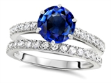 Original Star K™ Round 7mm Created Sapphire Engagement Wedding Ring