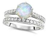 Original Star K™ Round 7mm Created Opal Engagement Wedding Ring
